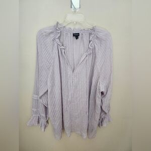 Torrid 4X Long sleeve ruffled blouse